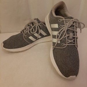 Adidas Cloudfoam Women's Fashion Sneakers Size 8 Athletic Running Shoes Gray Low
